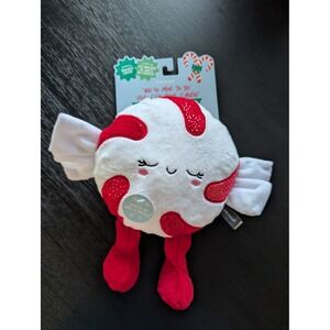 Christmas Peppermint Candy Plush‎ Dog Toy Extra Loud Squeaker Red White New